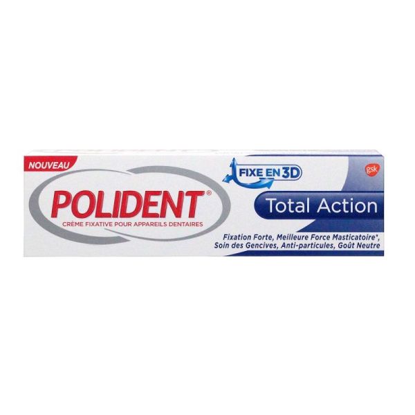 Polident Fixatif Tot Action Cr 40G