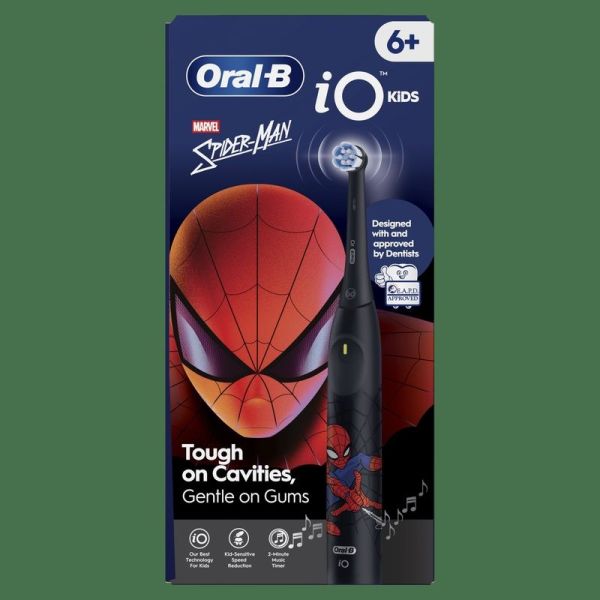 iO Kids Marvel Spiderman Brosse à dents électrique, 1 brossette, 3 modes avec mode douceur pour enfants