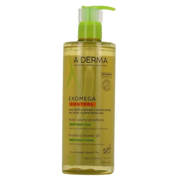 Huile Lavante Emolliente Anti-Grattage EXOMEGA CONTROL - 500 ml + 500 ml