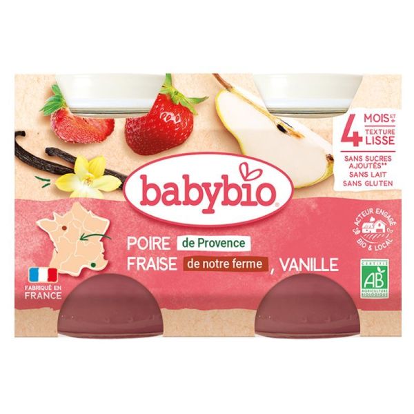 Vitbabybio Poire Fraise 2X130G