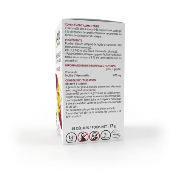 Arkogélules hamamélis bio 870mg feuille 45 gélules