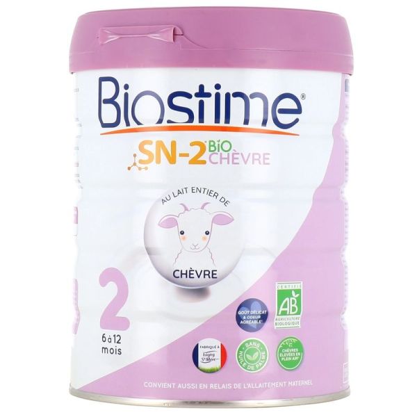SN-2 Bio Chèvre au lait entier de chèvre 2ème âge 6 à 12 mois Poudre - 800 g