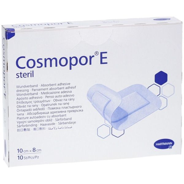 Cosmopor E Pansement Stérile Adhésif - 10 cm x 8 cm, 10 pansements