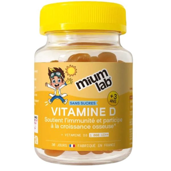 Vitamine D enfants sans sucres - 30 gummies