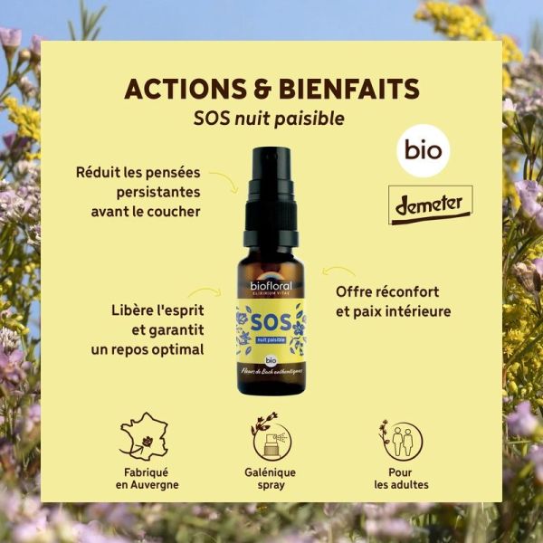 SOS Secours Nuit Paisible - Bio Demeter - 20 ml