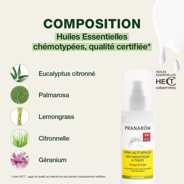 Spray lacté anti-moustiques et tiques - 100 mL