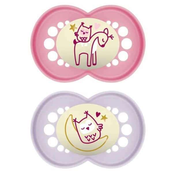 Sucettes nuit Mam Original 6+ mois x2