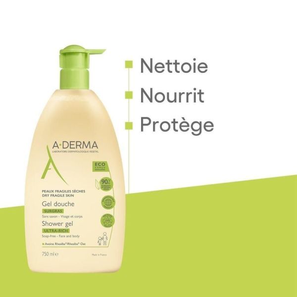 Gel douche surgras nourrissant Les Indispensables - 750 ml
