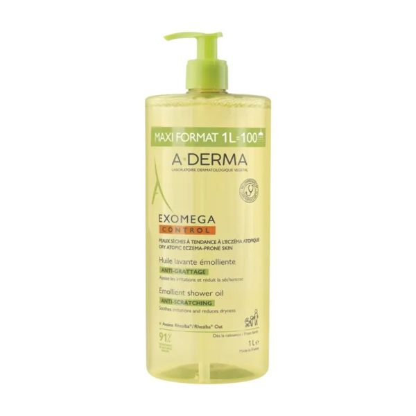 Huile lavante émolliente anti-grattage EXOMEGA CONTROL - 1000 ml