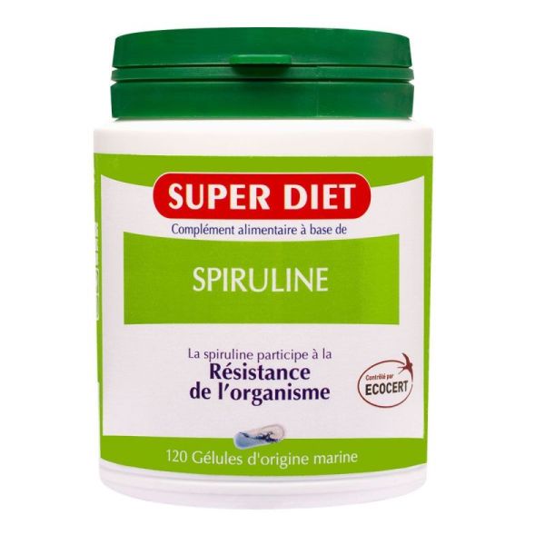 Superdiet Spiruline Ecocert Gelule 120
