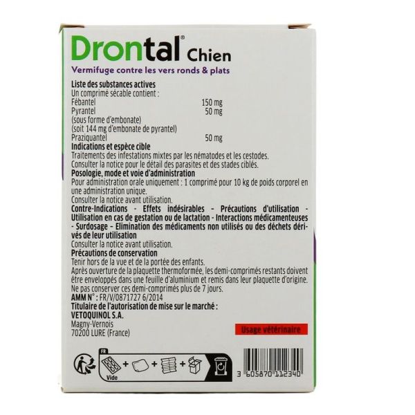 Drontal Chien - 4 comprimés sécables