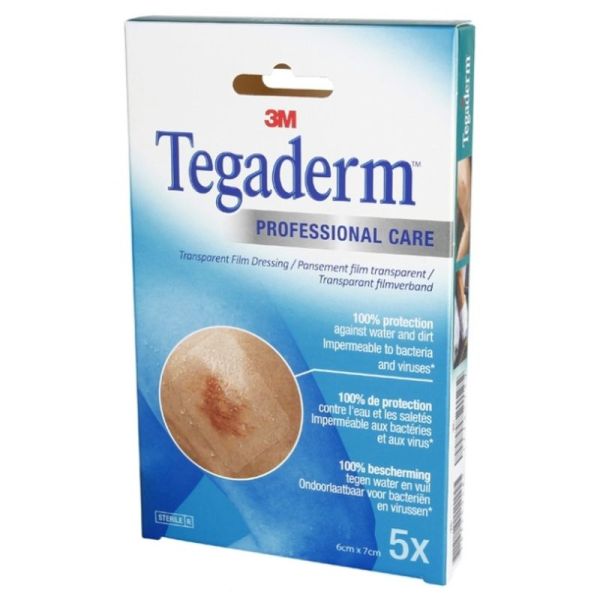 Tegaderm Pansement Adhésif Transparent - 6 cm x 7 cm, 5 pansements