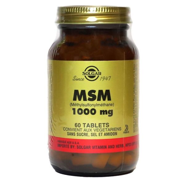 Solgar MSM 1000mg 60 comprimés