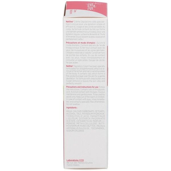 Creme depilatoire Visage et zones sensibles - 75 ml