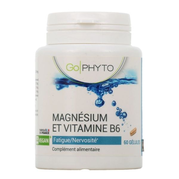 Magnésium et Vitamine B6 Fatigue Nervosité - 60 gélules