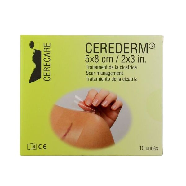 Cerederm Pansement Siliconé Cicatrice - 10 pansements
