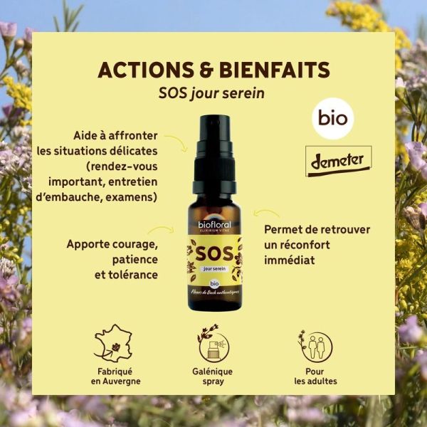 SOS Secours Jour - format spray - Bio Demeter - 20 ml