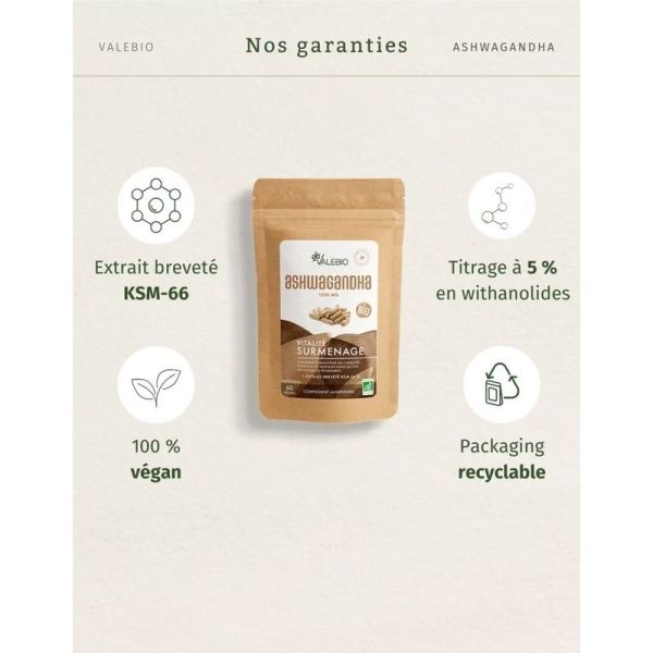 Ashwagandha 1200 mg Bio - 60 gélules