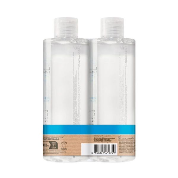 Toleriane Eau Micellaire Peaux Sensibles - 2 x 400 ml