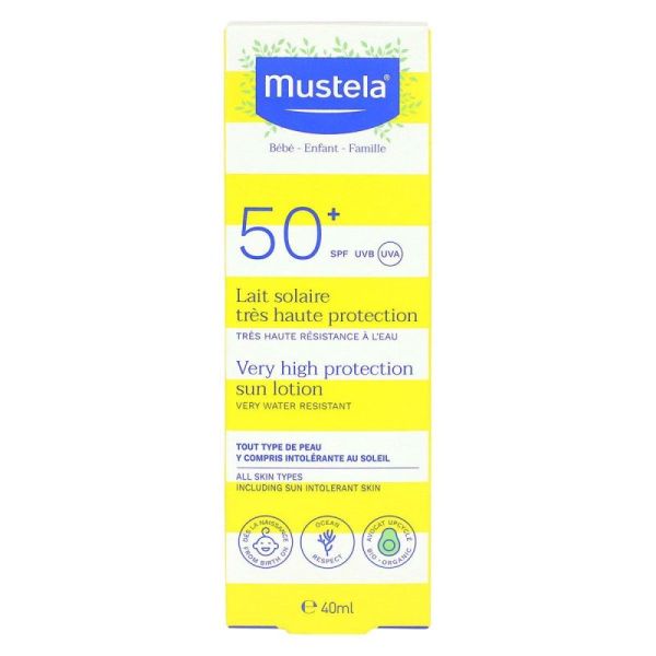 Mustela Sol Lait Spf50 Famille 40Ml