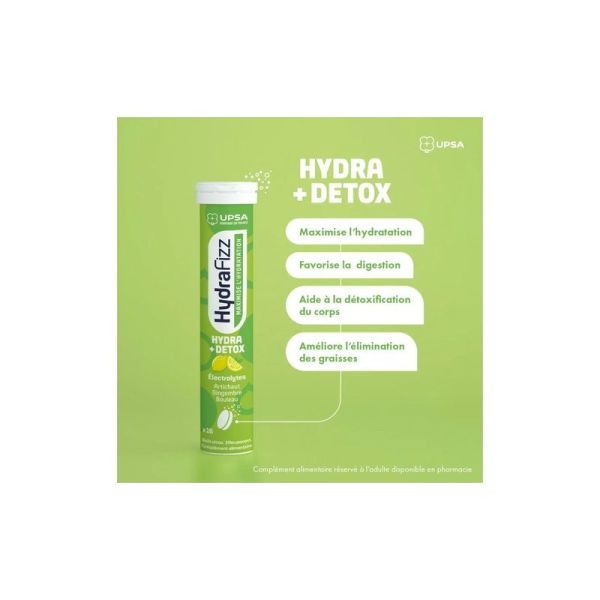 Hydra +Detox - 16 comprimés effervescents
