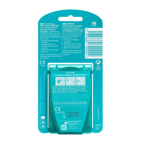 Pansements Ampoules Assortiment Pack 3 en 1 - 5 pansements