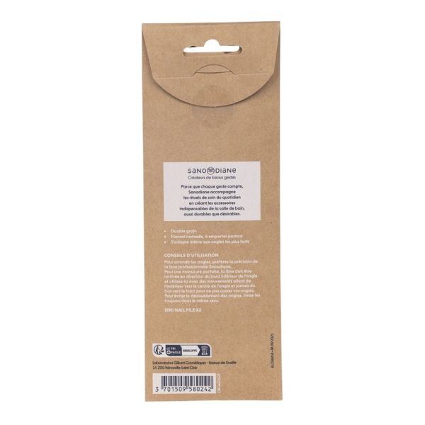 Limes à Ongles Professionnelles Émeri Grand Modèle - Lot de 2