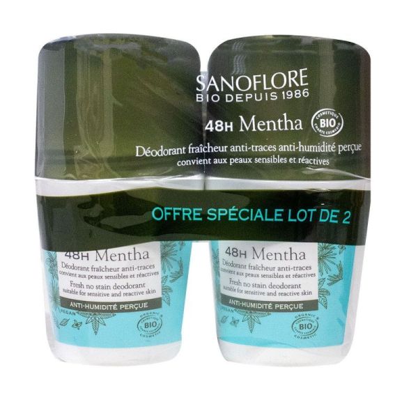 Sanoflore Deo 48H Mentha 2X50 Ml