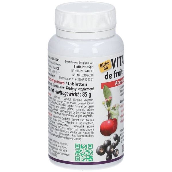 Ultra Vegan C Acérola Cassis - 60 comprimés