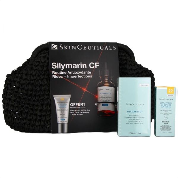 Trousse Routine Rides & Imperfections - Sérum Silymarin CF Antioxydant 30 ml, Crème Solaire SPF50 Visage Offerte 15 ml