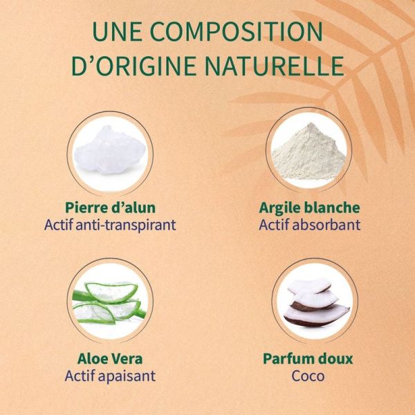 Déodorant Anti-transpirant Végétal 48h Roll-On Bio Senteur Coco - 2 x 50 ml