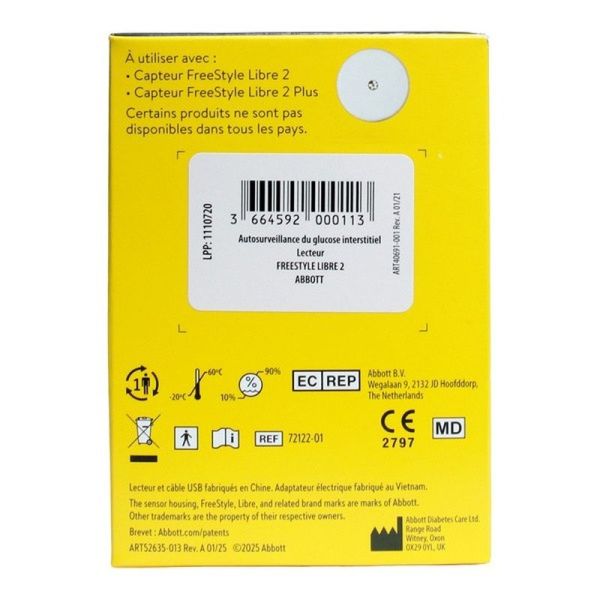 Lecteur de glycemie Libre 2