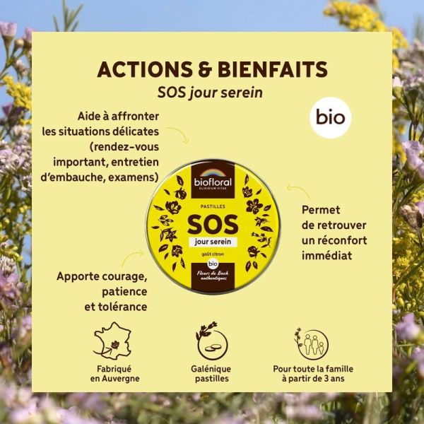 Pastilles SOS Secours Jour - Bio - 50 g