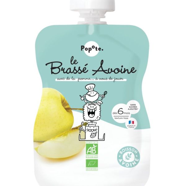 Gourde Brassé Avoine Pomme - POPOTE - 100g*