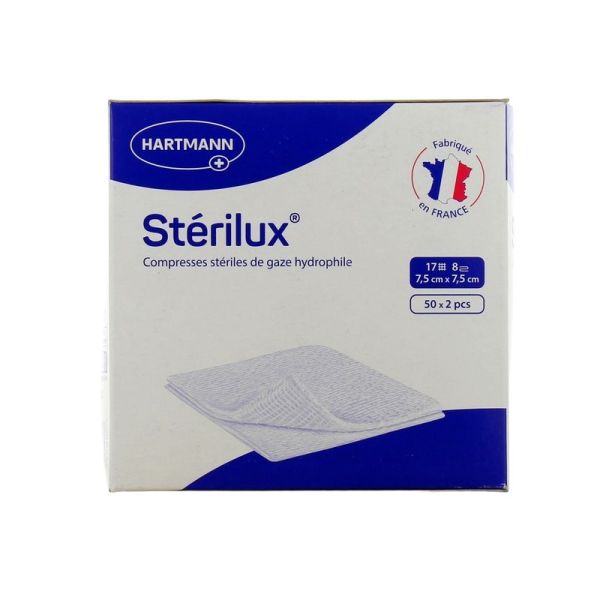 Sterilux ES Compresses Steriles - 7,5x7,5cm - 50 sachets
