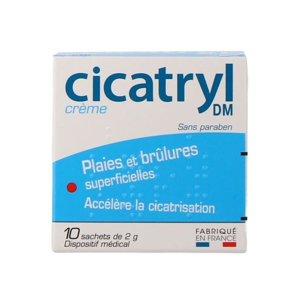 Cicatryl DM Crème plaies et écorchures superficielles - 10 sachets de 2 g