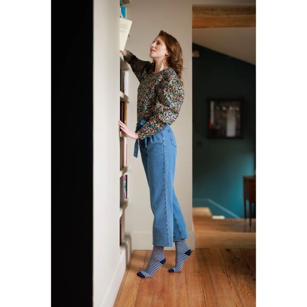 Marinière - Chaussettes de contention femme classe 2 - Taille L Normal