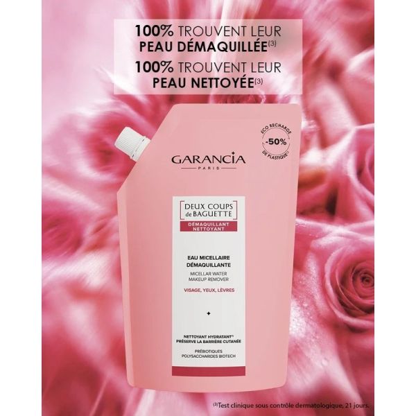Recharge Eau Micellaire Démaquillante Deux Coups de Baguette - 400 ml