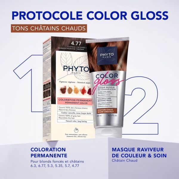 Color Gloss Masque raviveur de couleur et soin - châtain chaud - 200 ml