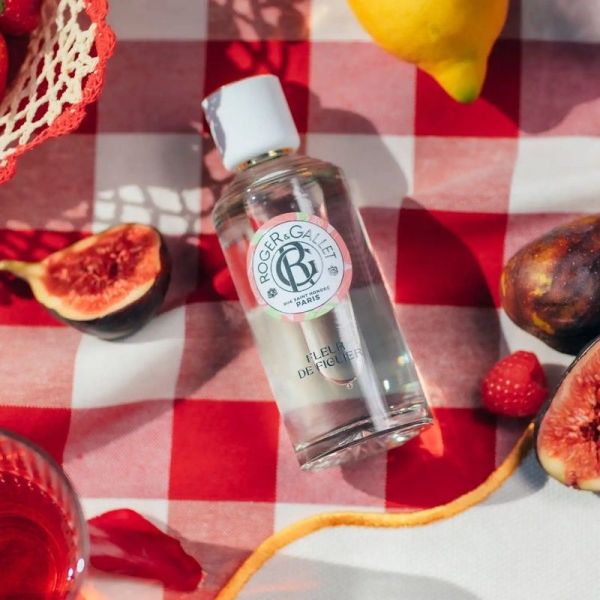 Coffret Eau Parfumée Bienfaisante Fleur de Figuier - Parfum Solide Bienfaisant Rose - 100 ml + 5 g