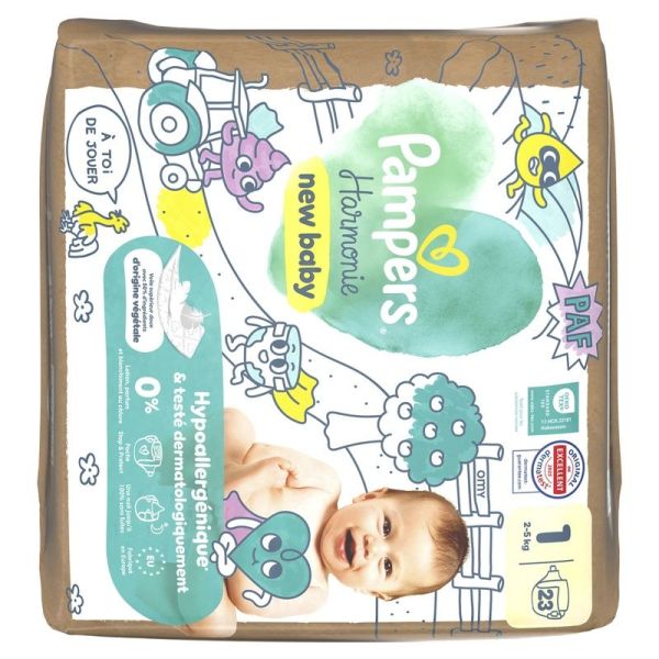 Harmonie New Baby - Taille 1 2 à 5 kg - 23 unités