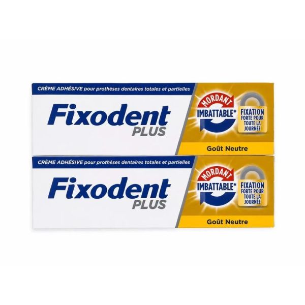 Crème Adhésive Plus - Goût Neutre - 2 x 35 g