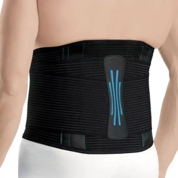 Orliman LOMBOBELT Ceinture lombaire à rappel postural noire - Hauteur 26 cm, Taille 2