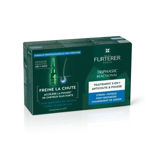 Triphasic Reactional Traitement antichute reactionnelle - 12 ampoules de 5 ml