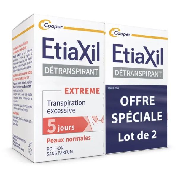 Détranspirant Aisselles Peaux Normales - 2 x 15 ml