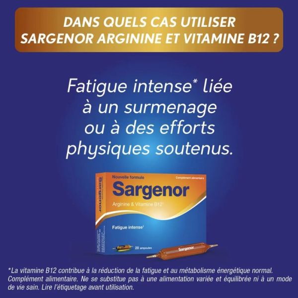 Arginine et Vitamine B12 ampoules - 20 ampoules