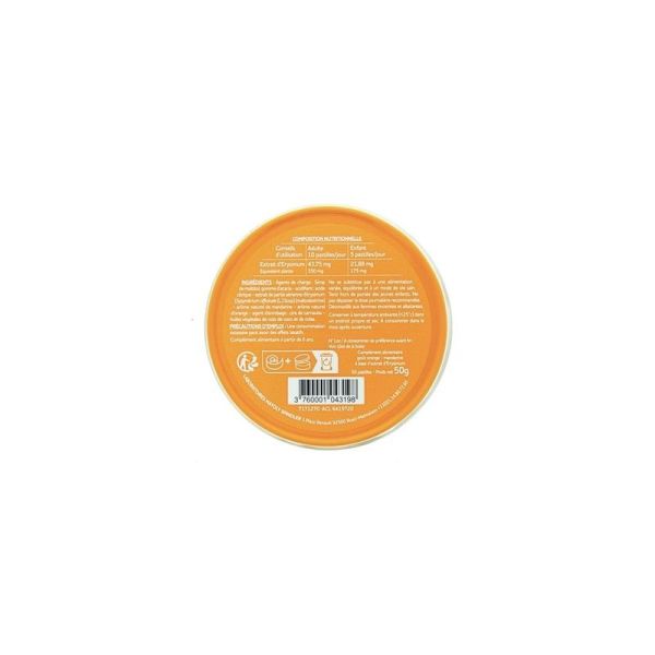 Euphoneo Orange Mandarine Sans Sucre - 50 pastilles