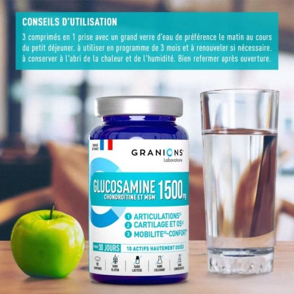 Glucosamine 1500 mg - 90 comprimés