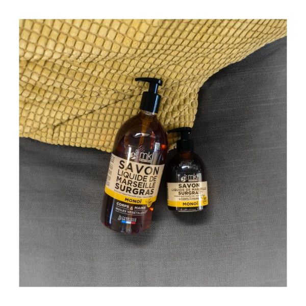 Savon de Marseille Liquide - Monoï - Nettoyant hydratant corps - 300 ml