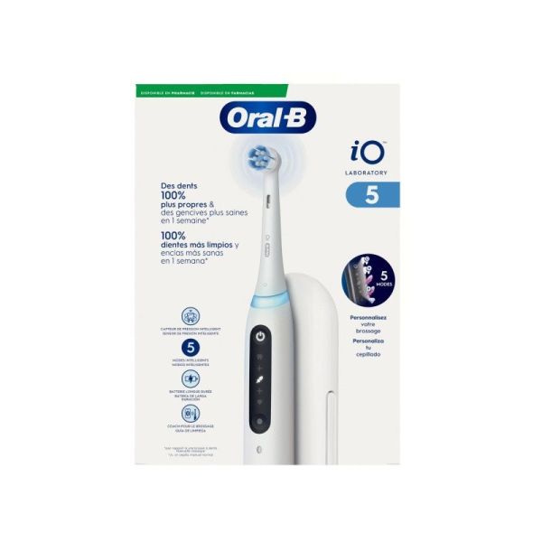 iO 5 Brosse a Dents Electrique Connectee - Blanche